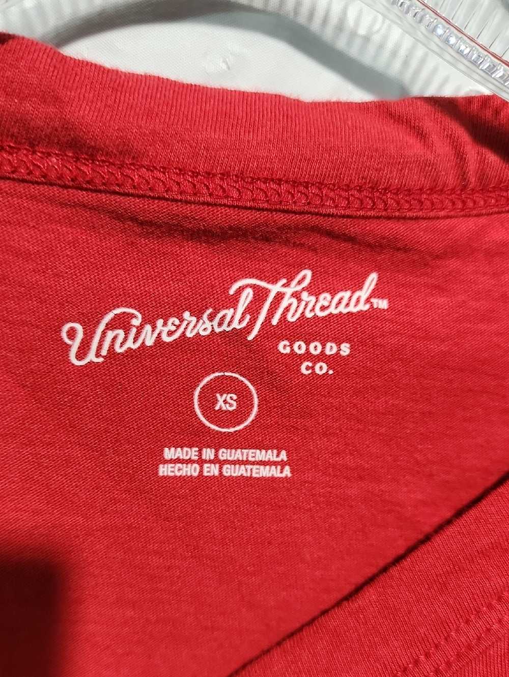 Universal Thread Red Tee with Script Logo - Picture 3 of 7